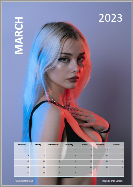 Free Printable Calendar - Babes - March 2023