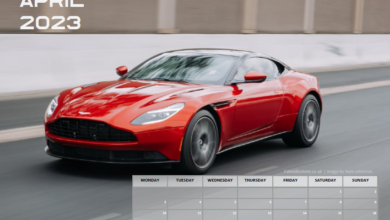 Free Printable Calendar - Fast Cars - April 2023
