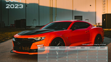 Free Printable Calendar - Fast Cars - July 2023