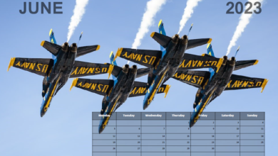 Free Printable Calendar – Fast Jets – June 2023