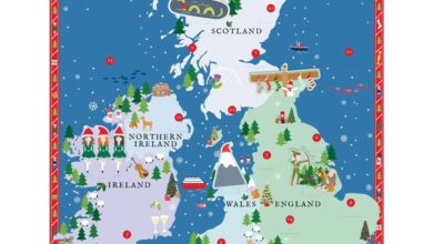 British Isles at Christmas 3D Map Advent Calendar