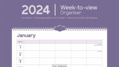Essential A4 Week-to-View Family Organiser 2024