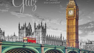 London Glitz Mini Calendar 2024