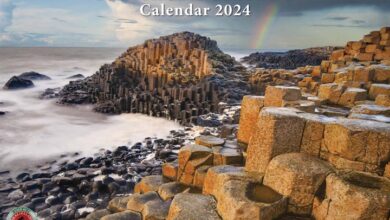 Northern Ireland A4 Calendar 2024
