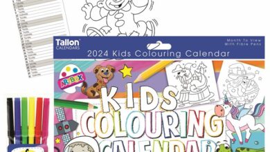 Kids Colouring A4 Calendar 2024
