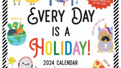 Every Day Is A Holiday Mini Calendar 2024