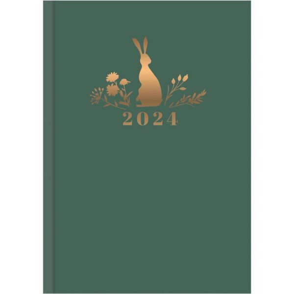 Gold Foil Hare A6 Diary 2024