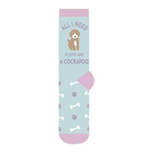 All I Need is Love and a Cockapoo Socks - Size 4 - 8