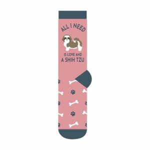 All I Need is Love and a Shih Tzu Socks - Size 4 - 8